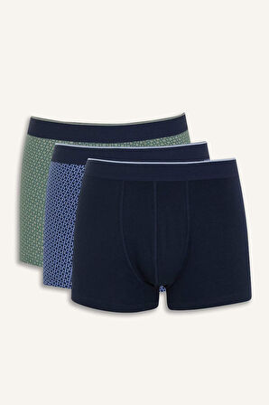 DeFacto Regular Fit Kareli 3'lü Boxer D9878AX25SPAR150