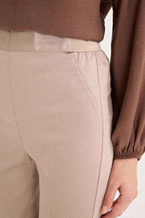 Sigaret Normal Bel Düz Paça Saten Pantolon