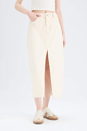 Long  Fit Jean Uzun Boy Etek