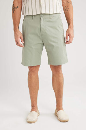 DeFacto %100 Pamuk Regular Fit Gabardin Bermuda Şort C7684AX25SPGN931