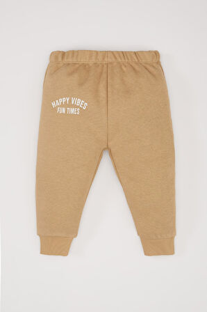 DeFacto Erkek Bebek 2'li Takım Bisiklet Yaka Baskılı Sweatshirt Beli Lastikli Eşofman Altı D7907A525SPBG109