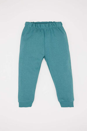 DeFacto Erkek Bebek 2'li Takım Bisiklet Yaka Baskılı Sweatshirt Beli Lastikli Eşofman Altı D7909A525SPBE805