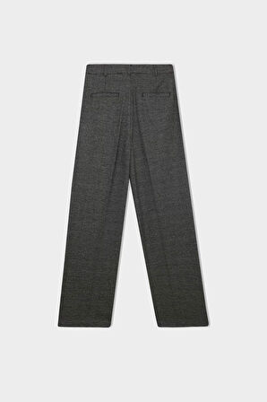 DeFacto Wide Leg Klasik Kışlık Pantolon Kareli Cepli Yüksek Bel Geniş Bol Paça D8635AX24AUAR104
