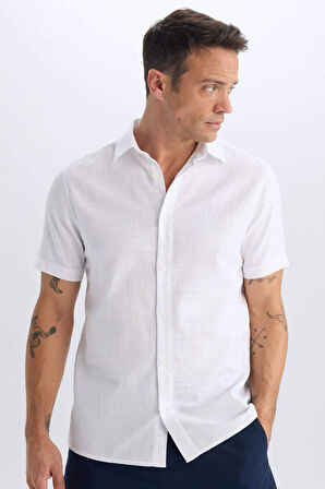 DeFacto Regular Fit Polo Yaka Kısa Kollu Gömlek D6105AX25SPWT34