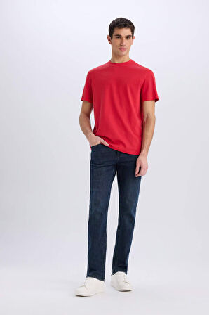 DeFacto New Regular Fit Bisiklet Yaka Basic Düz %100 Pamuk Kısa Kollu Tişört V7699AZ25SPRD33