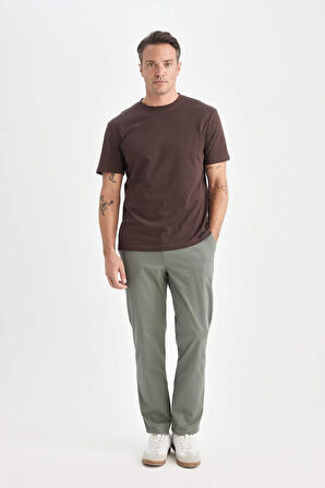 DeFacto New Regular Fit Bisiklet Yaka Basic Düz %100 Pamuk Kısa Kollu Tişört V7699AZ25SPBN307