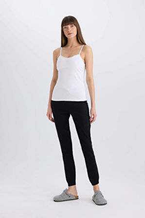 Defacto N6090 Beyaz Pedli Pamuklu Askılı Beyaz Atlet-Fall in Love