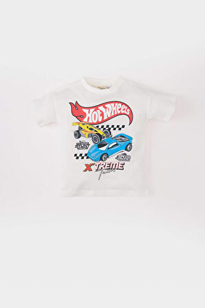 DeFacto Erkek Bebek Hot Wheels Bisiklet Yaka Kısa Kollu Tişört E4716A525SMER85
