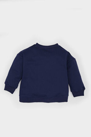 DeFacto Erkek Bebek Bisiklet Yaka Dinazor Baskılı Sweatshirt E3675A525SPNV241