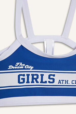 Kız Çocuk Baskılı Şortlu Bikini Takımı