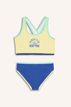 Kız Çocuk Baskılı Bikini Takımı