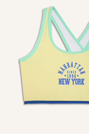 Kız Çocuk Baskılı Bikini Takımı