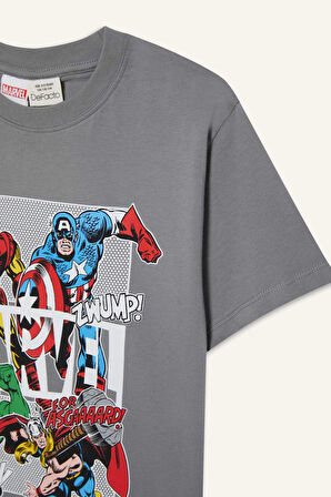 DeFacto Erkek Çocuk Marvel Comics Bisiklet Yaka Kısa Kollu Tişört E3090A825SMGR455