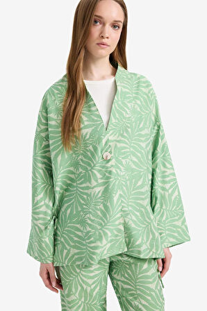 DeFacto Relax Fit Desenli Uzun Kollu Tunik E1110AX25SMGN769