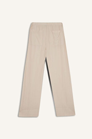 DeFacto Wide Leg Esnek Belli Krinkıl Kumaş Geniş Paça Pantolon D7591AX25SMBG74