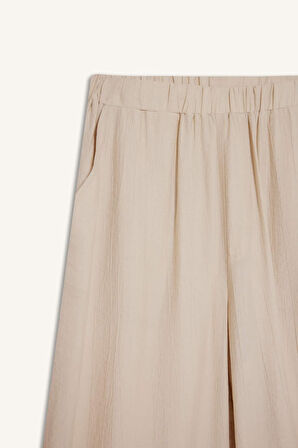 Wide Leg Krinkıl Kumaş Pantolon
