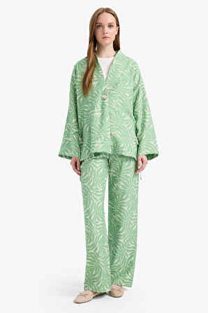 DeFacto Wide Leg Desenli Cepli Geniş Paça Pantolon D9808AX25SMGN769