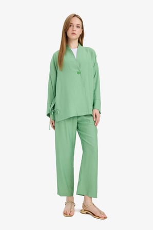 DeFacto Beli Lastikli Harem Pantolon D9809AX25SMGN769