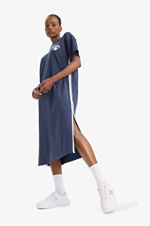 DeFactoFit NBA New York Knicks Kısa Kollu Pike Elbise