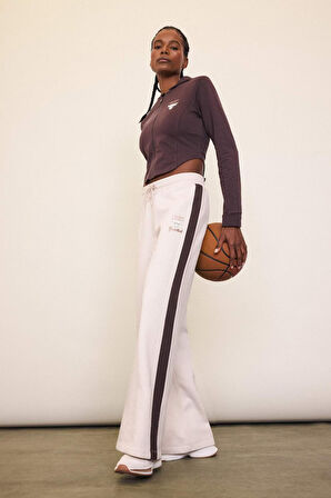 DeFactoFit NBA Chicago Bulls Eşofman Altı Wide Leg Geniş Bol Paça Standart Boy 