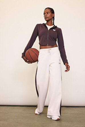 DeFactoFit NBA Chicago Bulls Eşofman Altı Wide Leg Geniş Bol Paça Standart Boy 