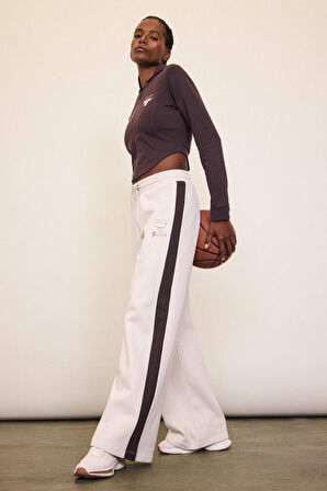 DeFactoFit NBA Chicago Bulls Eşofman Altı Wide Leg Geniş Bol Paça Standart Boy 