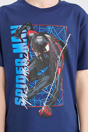 DeFacto Erkek Çocuk Marvel Games Spiderman Bisiklet Yaka Kısa Kollu Tişört E3092A825SMBE825