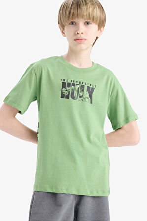 DeFacto Erkek Çocuk Marvel Avengers Bisiklet Yaka Kısa Kollu Tişört E3103A825SMGN233