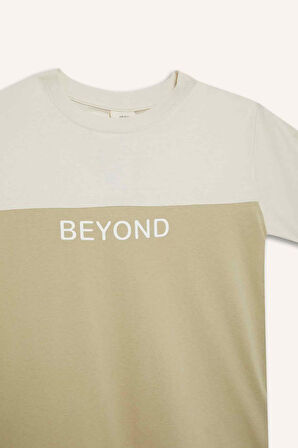 DeFacto Erkek Çocuk Bisiklet Yaka Baskılı Kısa Kollu Tişört D9295A825SMER139