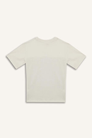 DeFacto Erkek Çocuk Bisiklet Yaka Baskılı Kısa Kollu Tişört D9295A825SMER139