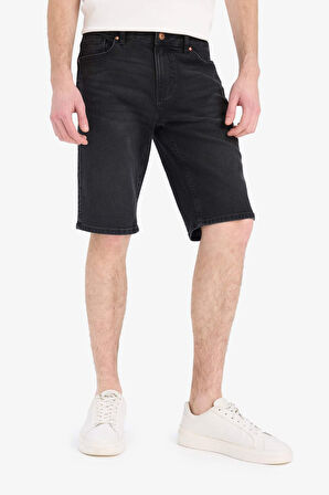 Slim Fit Dar Kesim Jean Bermuda