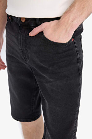Slim Fit Dar Kesim Jean Bermuda