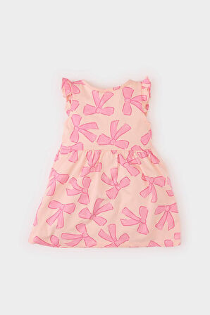 DeFacto Kız Bebek Kalp Desenli Kısa Kollu Yazlık Elbise A0136A525SMPN144