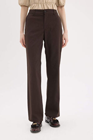 DeFacto Straight Fit Kumaş Pantolon Çift Cepli Normal Bel Standart Boy E4660AX25SPBN466