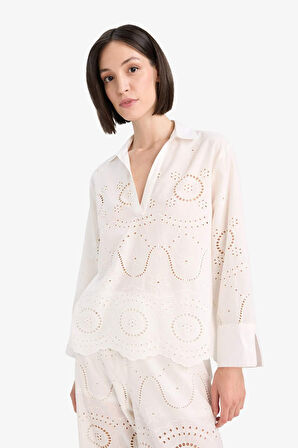 Regular Fit Brode Plaj Gömleği-Fall in Love 