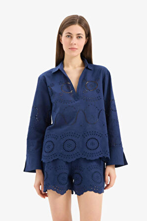 Regular Fit Brode Plaj Gömleği-Fall in Love 