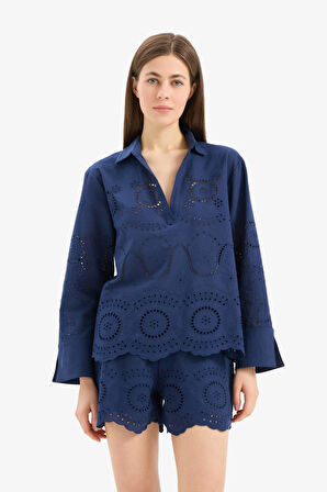DeFacto Regular Fit Brode Plaj Gömleği-Fall in Love E0598AX25SMNV241