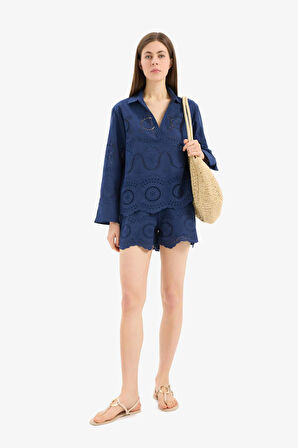 Regular Fit Brode Plaj Gömleği-Fall in Love 