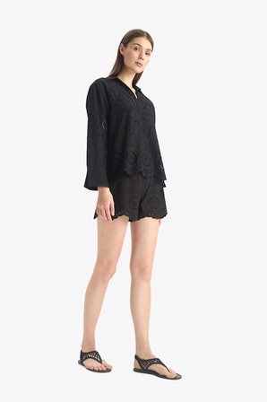 DeFacto Regular Fit Brode Plaj Şortu E0599AX25SMBK27