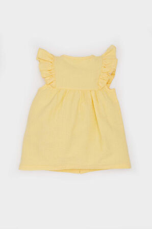 DeFacto Kız Bebek Bisiklet Yaka Gofre Dokulu Kısa Kollu Gömlek C5972A525SMYL252