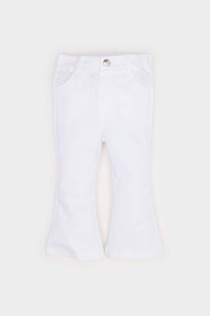 DeFacto Kız Bebek Flare Fit İspanyol Paça Gabardin Pantolon E1798A525SMWT34
