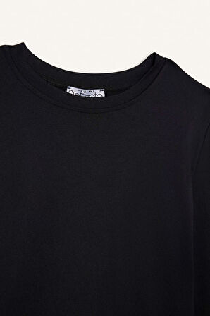 DeFacto 	Fitted Vücuda Oturan Bisiklet Yaka Basic Düz Uzun Kollu Tişört D0199AX25SPBK81