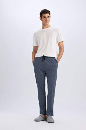 Regular Fit Desenli Cepli Pijama Altı