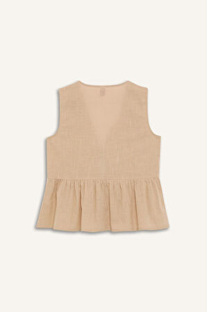 DeFacto Regular Fit Brode Önden Bağlamalı Plaj Üstü-Fall in Love E4263AX25SMBG387