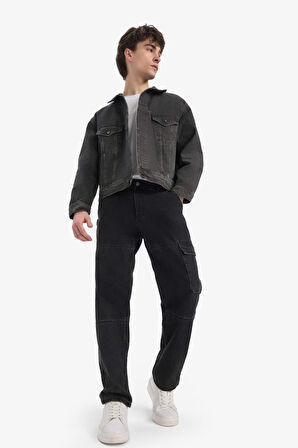 DeFacto Oversize Geniş Kalıp Mevsimlik Baharlık Jean Ceket E5470AX25SPNM36