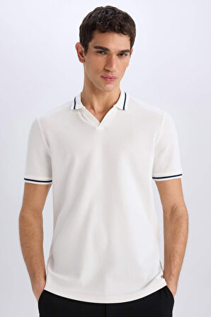 DeFacto Regular Fit Polo Yaka Kısa Kollu Tişört E2251AX25SMWT32