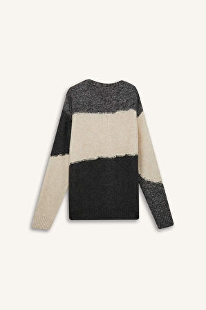 DeFacto Standart Fit Bisiklet Yaka Triko Kazak E6985AX24WNGR210