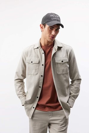 DeFacto %100 Pamuk Regular Fit Polo Yaka Basic Düz Uzun Kollu Gömlek B2654AX25SPBG170