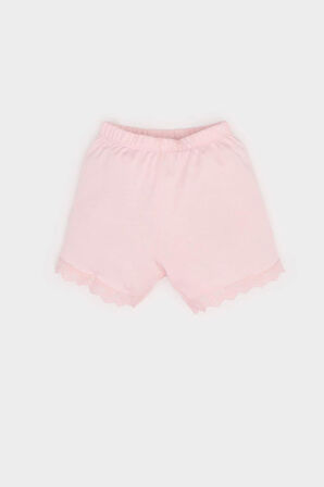 Kız Bebek Pijama Takımı Kısa Kollu Penye Üst Beli Lastikli Şort