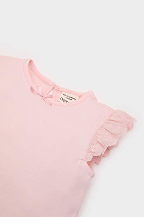 Kız Bebek Pijama Takımı Kısa Kollu Penye Üst Beli Lastikli Şort